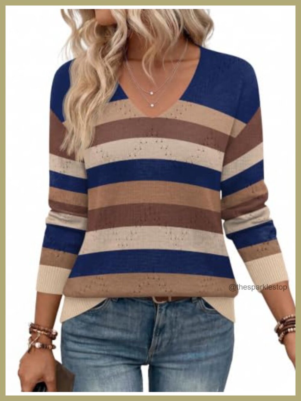 Zeagoo Womens Lightweight Crochet Off Shoulder V Neck Pullover Sweater
